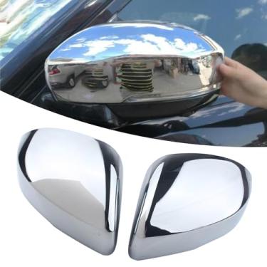 Imagem de FINMOKAL 1 par de capa cromada para espelho retrovisor do carro do motorista compatível com Land Rover LR4 LR5 Discovery Range Rover Sport Vogue
