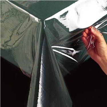 Imagem de CRISTALINA PROTETOR TOALHA PLÁSTICA TRANSPARENTE MESA DE BAR DOBRÁVEL 