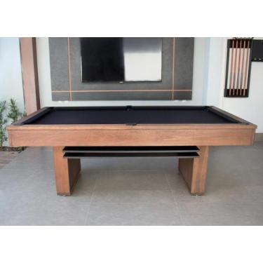 Imagem de Mesa de Sinuca e Jantar- 2,00x1,10 - Nelson Bilhares, Preto