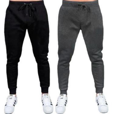 Imagem de Kit 02 Calças De Moletom Masculina Jogger Treino Academia M1 - LGAMN, 