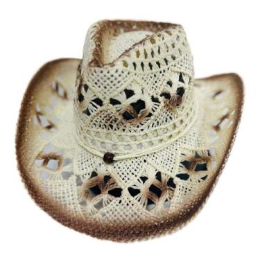 Imagem de Chapéu Country Bege Cowboy Vaquejada Sertanejo Rodeio Shows Peão Caipi