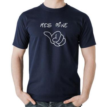 Imagem de Camiseta Algodão He's Mine - Foca na Moda, Marinho, P