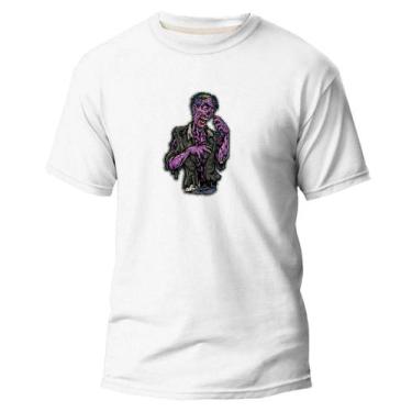 Imagem de  Camiseta Basica Algodão Premium Estampa Digital Zombie Roxo - Pavesi,