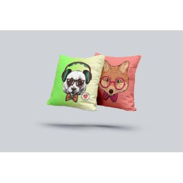 Imagem de Kit 2 Almofadas Com Enchimento  Pop Animais 2 - Core Decore