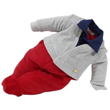 Imagem de Macacão Plush Finta Casaco Bebê Menino Zafielo Inverno 2015, Vermelho,