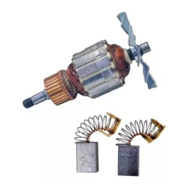 Imagem de Induzido+ Carvão Compat Lixadeira De Cinta Makita 9924b 110v - Bolte