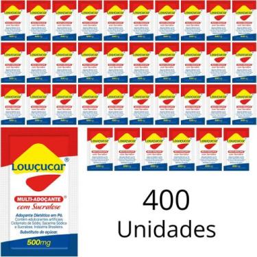 Imagem de Kit 400 Unidades De Adoçante Diet Multi Adoçante Com Sucralose Lowçuca