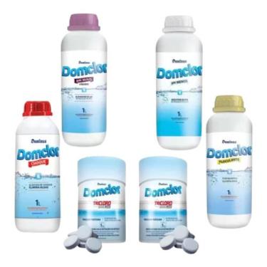 Imagem de Kit Pastilha de Cloro + Flocurante Algicida Choque e PHs - Domclor