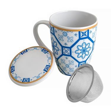 Imagem de Caneca de Porcelana Braga Super White com Tampa e Filtro 310ml 2279 - Lyor