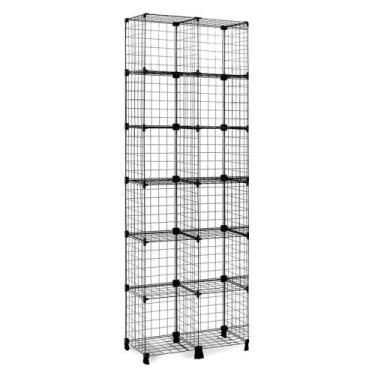 Imagem de Estante Aramada Arara de Roupas para Quarto Prateleira de Livros 12 Ni