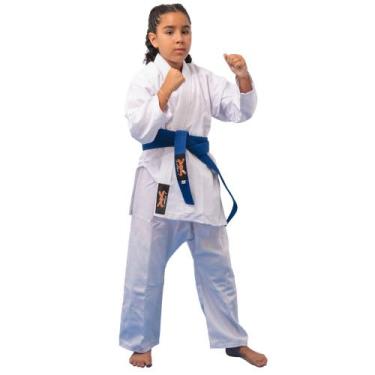 Imagem de Kimono Karate Infantil/Kids Reforçado + Faixa - 1 Fit, M1, Branco