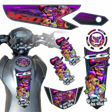 Imagem de Kit Adesivos Gravata Bocal Rabeta Escapamento Vigarista - Resitank