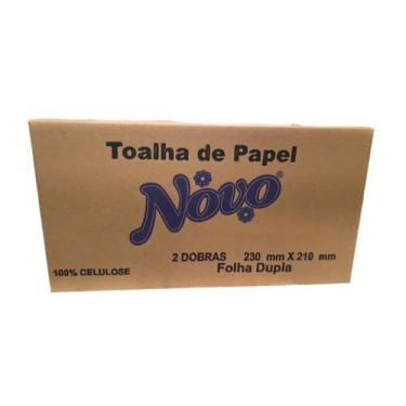 Imagem de Papel Toalha Interfolhado Folha Dupla 23x21 100% Celulose com 2400 Fol