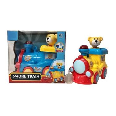 Imagem de Brinquedo Trenzinho Urso Solta Fumaça Bate E Volta Luz E Som - Fun Gam