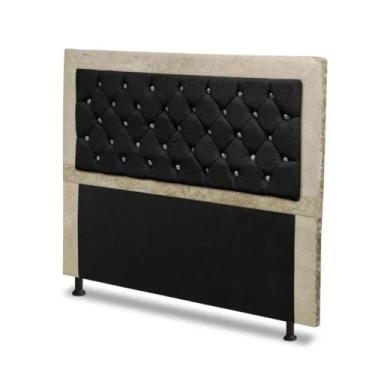 Imagem de Cabeceira Casal Super King 195cm Para Cama Box Berlim Suede Marfim/Pre
