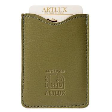 Imagem de Porta Cartão Anti Furto em Couro Artlux 5003, Verde