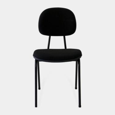 Imagem de Cadeira Secretária Turim Pé Palito Preta - Flex Cadeiras