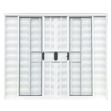 Imagem de Veneziana 6 folhas com grade linha modular alumínio branco - PROVER ES