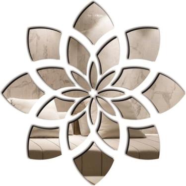 Imagem de Aplique de Espelho Decorativo Acrílico Mandala 70x70cm 38197 - CREATUS
