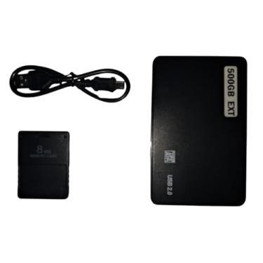 Imagem de Genérico Kit para PlayStation 2: Memory Card com OPL + HD Externo (500 GB)
