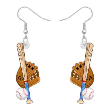 Imagem de YINYA Brincos de futebol de acrílico novidade pingente de basquete joias divertidas presentes para mulheres amantes de esportes decoração de lembrancinhas de festa, Medium, Acrílico, Sem pedra