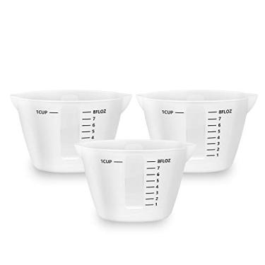 Imagem de Copos medidores de resina de 250 ml, Gartful 3 peças grandes copos de mistura e derramamento de resina de silicone, reutilizáveis, fáceis de limpar para epóxi, moldes de fundição de joias, artesanato