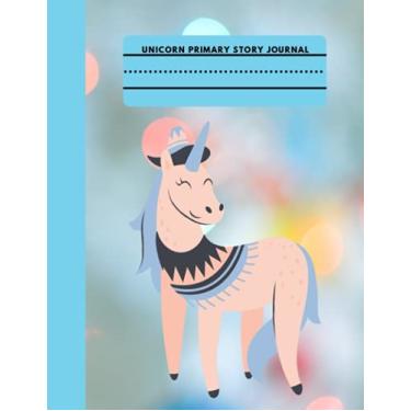 Imagem de Unicorn primary story composition notbook: 8.5×11 inches 120 pages beautiful gift for girls