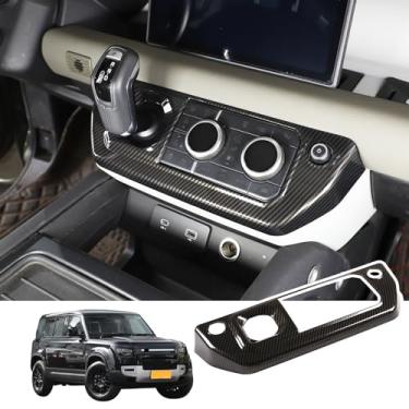 Imagem de Bekantogy Moldura de botão de controle de ar condicionado de carro com painel de mudança de marchas compatível com LR Defender 90 110 130 2020-2024 Moldura de câmbio de ar condicionado