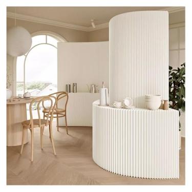 Imagem de Biombos e Divisórias Divisor De Sala Portátil Dobrável, Tela De Privacidade Moderna Para Decoração Com Prateleira De Armazenamento, Divisórias De Papel Flexíveis Para Residências, Escritórios E Estúdi