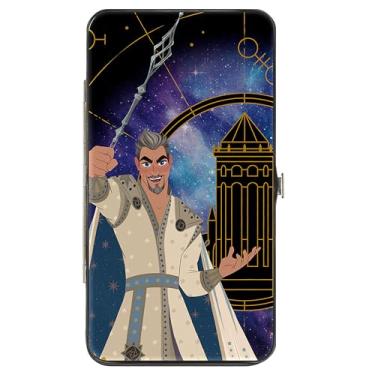 Imagem de Carteira Disney, articulada, Wish King Magnifico No More Mr Nice Guy Blues Yellows, couro vegano, 7" x 4", Casual