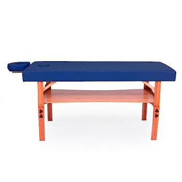 Imagem de Maca Beauty Spa Fixa com Regulagem de Altura - Arktus - Azul Escuro