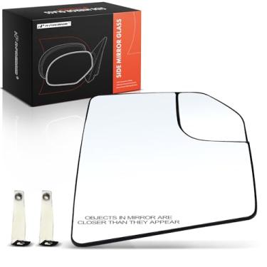 Imagem de A-Premium Vidro espelhado não aquecido do lado direito do passageiro com placa de suporte - compatível com Ford F-150 F150 2015-2020 - Espelho convexo de vista lateral externa com vidro Spotter