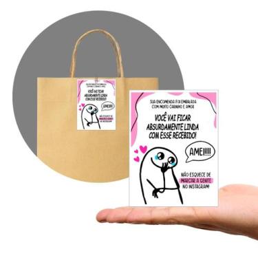 Imagem de Tag Cartão de Agradecimento  Pacote com 100 Peças  Tam. 7,5 x 10,5 cm 
