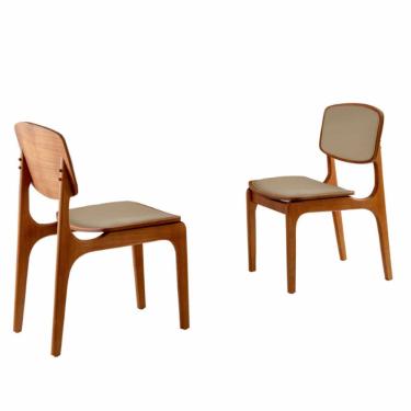 Imagem de Conjunto com 2 cadeiras Malta em Madeira Maciça para Sala de Jantar Moderna Mobília