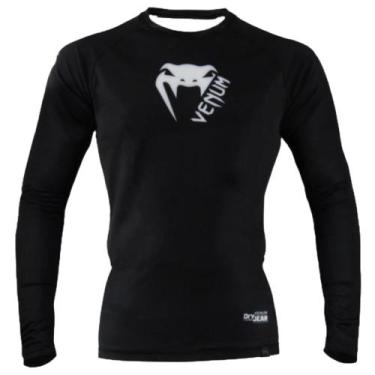 Imagem de Camisa De Compressão Rashguard Venum Basic Black Jiu Jitsu Submission 
