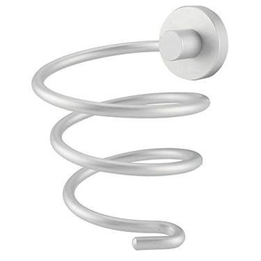 Imagem de Banheiro Secador de Cabelos por Suporte de Parede Rack de Armazenamento Montado No Banheiro Organizador de Cabeceira de Cabelos Suporte para Parafuso de Prata Instalação de