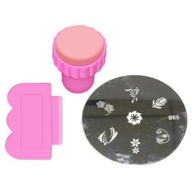 Imagem de Carimbo Com Placa De Desenho Para Unhas MD01 - 03 Peças - SANTA CLARA