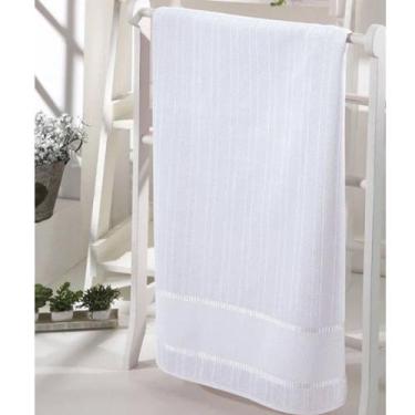 Imagem de Toalha de Banho Dohler Velour Para Bordar Bella Liso 70x140cm, Branco,