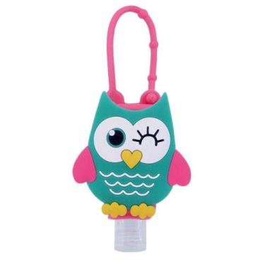Imagem de Álcool em Gel 30ml + Capa De Silicone Coruja Azul Baby Bath