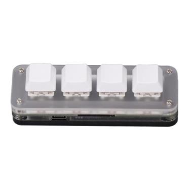 Imagem de 4 Teclado Mecânico -chave, Teclado para Jogos de Comutação Vermelha à Prova de Poeira Com RGB 5V 1A, para Jogos, Escritório, Música, Controle Industrial