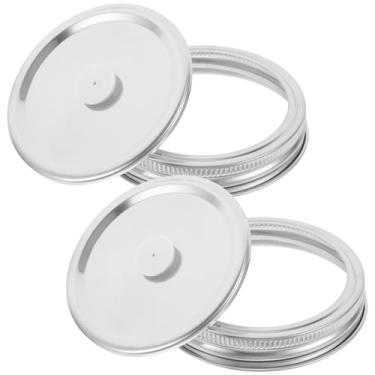 Imagem de Pacote Com 2 Tampas Seladoras A Vácuo Potes Kit De Acessórios Conservas De Boca Larga Em Aço Inoxidável De Qualidade Alimentar