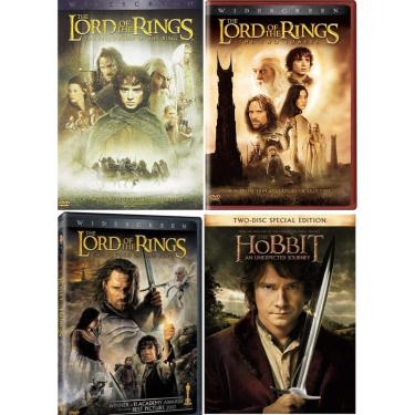 Imagem de Lord of the Rings Trilogia (Conjunto De Dvd Com 8 Discos): A Sociedade Do Anel / As Duas Torres / O Retorno Do Rei) + Hobbit Uma Jornada Inesperada - Elijah Wood, Ian Mckellen, Liv Tyler, Viggo Mort