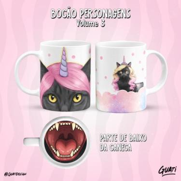 Imagem de Caneca CAPIVARA, GATO.. BOCÃO LANÇAMENTO 2025 - 325ml - Pammy Studio, 