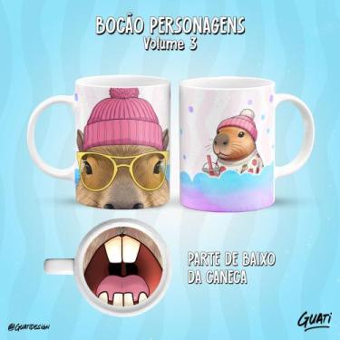 Imagem de Caneca CAPIVARA, GATO.. BOCÃO LANÇAMENTO 2025 - 325ml - Pammy Studio, 