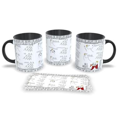 Imagem de Caneca Preta de Porcelana Personalizada Queen Musical com Frases Divertidas (Queen 9)