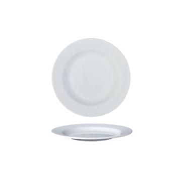 Imagem de Prato de osso de disco branco de porcelana sintética, prato de arroz frito de fast food - P1009; disco branco de 23 cm