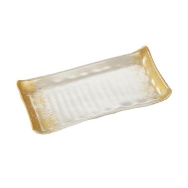 Imagem de Prato retangular de restaurante de churrasco, prato de acompanhamento de restaurante de porcelana imitação-G416950