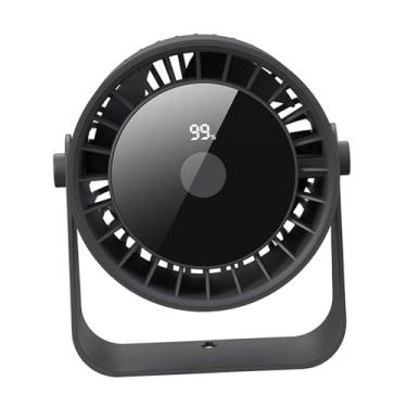 Imagem de Fenteer Fã de fã portátil de fã de fã de cozinha ao ar livre para desktop desktop ou fã de pendura de parede para o verão, Cinza Escuro