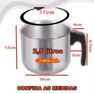 Imagem de Canecao leiteira fortaleza extra forte 2,5 l para sua casa chacara pad