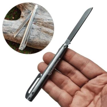 Imagem de Mini Canivete Manual De Bolso Aço Inoxidável Tipo Caneta Presente Pai 